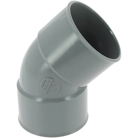 NICOLL Coude 45° PVC évacuation Femelle Femelle Ø63