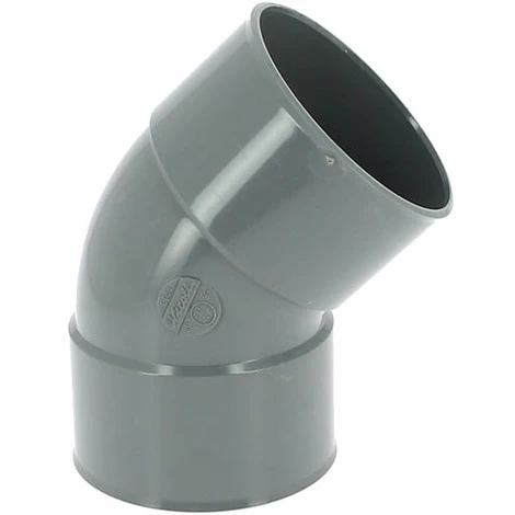 NICOLL Coude 45° PVC évacuation Femelle Femelle Ø100