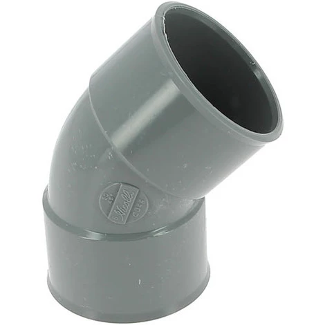 NICOLL Coude 45° PVC évacuation Femelle Femelle Ø50