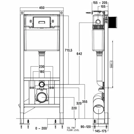NICOLL Bâti-support WC Autoportant Universel INEO – Image 3