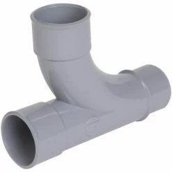 NICOLL Té Pied De Biche Grand Rayon 87°30 PVC Mâle Femelle Ø40