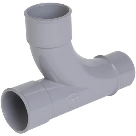 NICOLL Té Pied De Biche Grand Rayon 87°30 PVC Mâle Femelle Ø40