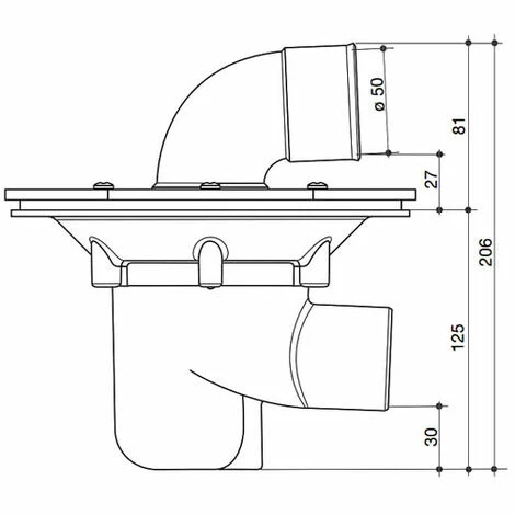NICOLL Kit Siphon PMR Sortie Horizontale – Image 2
