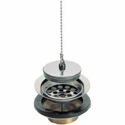 NICOLL Bonde évier Laiton à Bouchon Ø84, 0501003