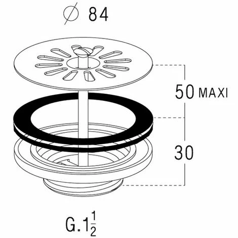NICOLL Bonde Laiton à Grille Ø84 â Image 2