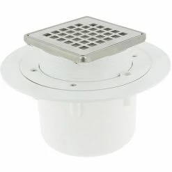 NICOLL Siphon Sortie Verticale 50/63 Grille 10x10 Inox