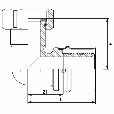 NICOLL Coude Multicouche à Sertir Ø16 Femelle Libre 20-27 – Image 2