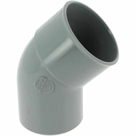 NICOLL Coude 45° PVC évacuation Mâle Femelle Ø63