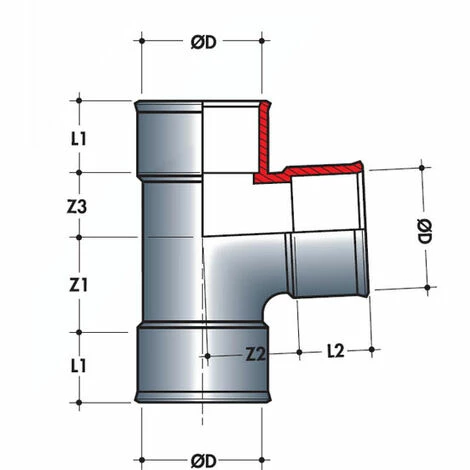 NICOLL Culotte 87°30 PVC Femelle Femelle Ø125 â Image 2