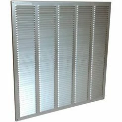 NICOLL Grille Persienne Renforcée Aluminium Moustiq. 49x49 Cm Gris