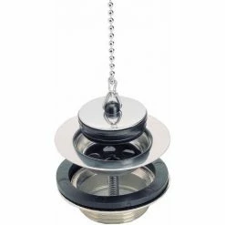 Bonde Laiton à Bouchon Avec Chaînette, 0501020 NICOLL