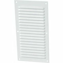 Alu Laque Blanc Avec Moustiquaire Rectangulaire Verticale 20x10 NICOLL