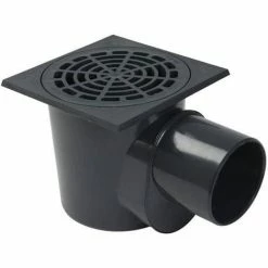 NICOLL Siphon Cour Panier Sortie 110/100 Gris Foncé