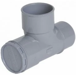 Te Pied De Biche Simple MF A 87�30 - PVC Gris - � 40 Mm NICOLL, Ref. UTH188MF - Besoin D'Habitat
