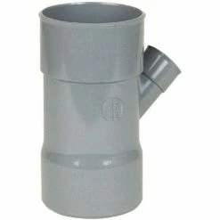 Culotte PVC Gris 45° Réduite - Ø 100 - 50 Mm - Triple Emboîture - Nicoll