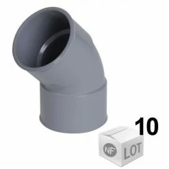 Lot De 10 Coudes PVC évacuation - Ø32 - Femelle Femelle 45° Nicoll