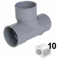 Lot De 10 Tés Pied De Biche PVC 87°30 - Mâle Femelle Ø32 - Nicoll