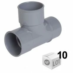 Lot De 10 Tés Pied De Biche PVC 87°30 - Mâle Femelle Ø40 - Nicoll
