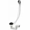 NICOLL Vidage Baignoire Avec Grille Inox, Bonchon-chaînette Et Trop-plein Siphon 360
