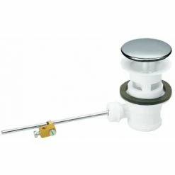 NICOLL Bonde Lavabo/bidet PVC Automatique à Clapet Inox Recouvrant - Sans Tirette
