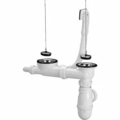 NICOLL Vidage évier 2 Bacs Avec Trop Plein C5911