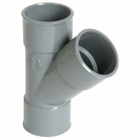 Culotte Et Embranchement Simple FF A� 45� - UBF144 - PVC Gris - 32 Mm NICOLL - Besoin D'Habitat