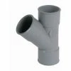 Culotte Et Embranchement NICOLL Simple Femelle-femelle à 45° - PVC Gris - Ø 32 Mm - BF144