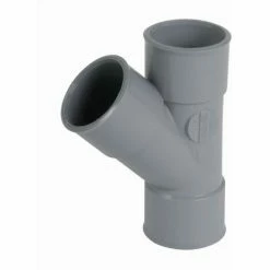 Culotte Et Embranchement NICOLL Simple Femelle-femelle à 45° - PVC Gris - Ø 32 Mm - BF144