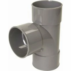 Culotte Et Embranchement NICOLL Simple Femelle-femelle à 87°30 - PVC Gris - Ø 100 Mm - BT188