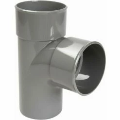 Culotte Et Embranchement NICOLL Simple Male-femelle à 87°30 - PVC Gris - Ø 100 Mm - BT18