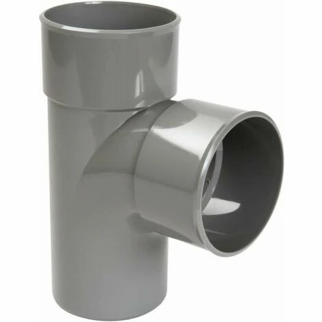 Culotte Et Embranchement NICOLL Simple Male-femelle à 87°30 - PVC Gris - Ø 100 Mm - BT18