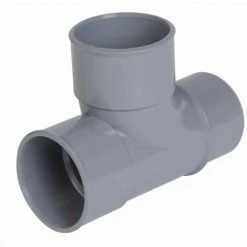 Té Pied De Biche NICOLL Simple Male-femelle à 87°30 - PVC Gris - Ø 40 Mm - TH188MF