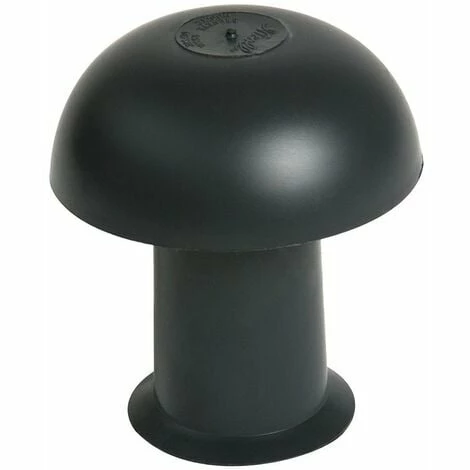 NICOLL Chapeau De Ventilation PVC - Diamètre : 50 - Couleur : Ardoise Avec Moustiquaire
