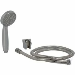 Ensemble Douchette Chromée Mona 1 Jet Avec Flexible De 1.5 M Et Support Mural. NICOLL