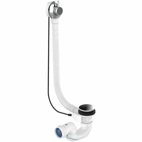 Nicoll Easybain Vidage Baignoire Avec Câble 1 Mètre, Débit De 70l/min, Rotule Orientable à 360°, Ajustable En Hauteur (0203614)