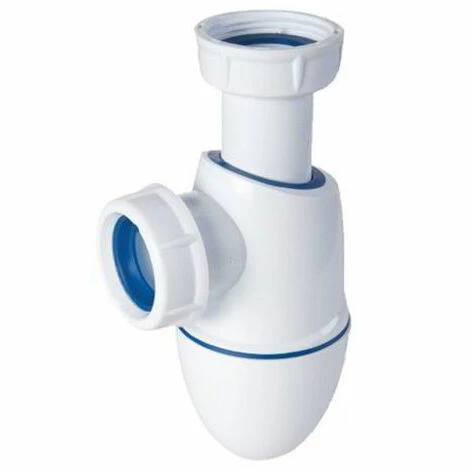 Nicoll Easyphon Siphon D'évier Bi-matière Avec Joint Intégré 6/4", Rosace Et Tuyau De Vidange (0202075)