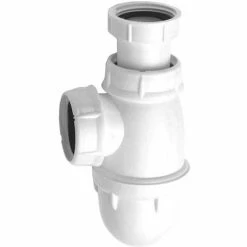 NICOLL Siphon Lavabo L242 Blanc Tube Réglable Ø40 N.F.