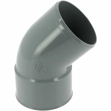 NICOLL Coude 45° PVC évacuation Mâle Femelle Ø80