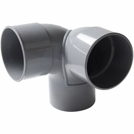 NICOLL Coude 87°30 Double D'équerre PVC évacuation Mâle Femelle Ø100