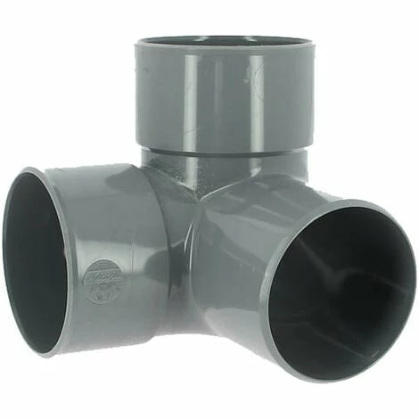 NICOLL Coude 87°30 Double D'équerre PVC évacuation Mâle Femelle Ø100 â Image 2