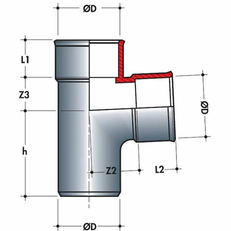 NICOLL Culotte 87°30 PVC évacuation Mâle Femelle Ø100 â Image 2