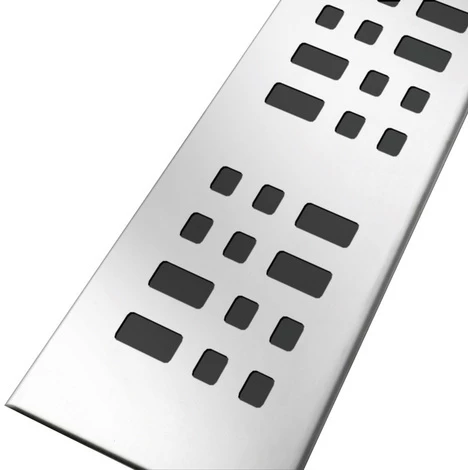 NICOLL Grille Inox 304 Motifs Carrés Pour Caniveau KSICAN100 975 Mm