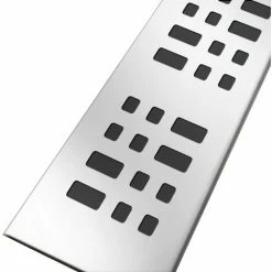 NICOLL Grille Inox 304 Motifs Carrés Pour Caniveau KSICAN80 745 Mm