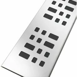 NICOLL Grille Inox 304 Motifs Carrés Pour Caniveau KSICAN40 345 Mm