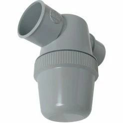 NICOLL Siphon De Parcours Gris PVC-C à Coller - Entrée Horizontale Ø40