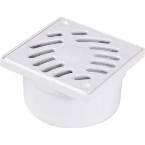 Siphonnette Avec Grille PVC Blanc, Emboitement Ø50/40 Mm, Grille 10 X 10 Cm NICOLL