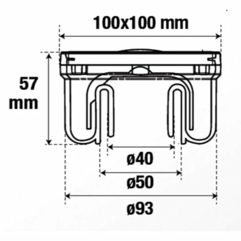 Siphonnette Avec Grille PVC Blanc, Emboitement Ø50/40 Mm, Grille 10 X 10 Cm NICOLL â Image 2