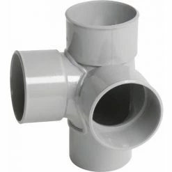 Culotte 87° PVC Double équerre FFM Ø100 Nicoll -NF-