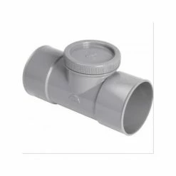 Té De Visite Avec Bouchon PVC FF Ø100 Nicoll -NF-