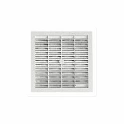 Grille Carrée Nicoll B64 Avec Moustiquaire 122x122mm Passage 50cm²